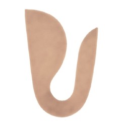 Anneau talonnier avec coin supinateur en mousse rose pour la fabrication d orthèses plantaires