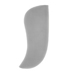 Coin pronateur postérieur en S en mousse grise pour la podologie